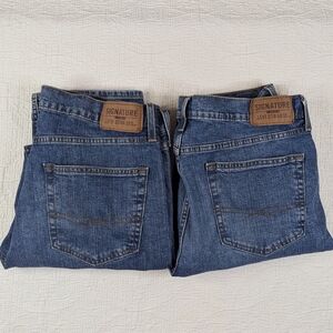 Levi's Signature Classic Blue Straight-Leg‎ Jeans Men's 36x30 Lot (2)